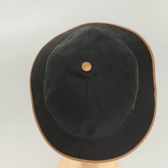 GUCCI GG Canvas Sherry Line Web Bucket Hat Hat Black main image 12